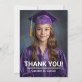 Minimalistische foto 8e klas Afstuderen dank u Bedankkaart (Voorkant)