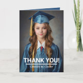 Minimalistische foto 8e klas Afstuderen dank u Bedankkaart (Voorkant)