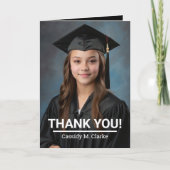 Minimalistische foto 8e klas Afstuderen dank u Bedankkaart (Voorkant)