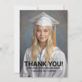Minimalistische foto 8e klas Afstuderen dank u Bedankkaart (Voorkant)