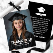 Minimalistische foto 8e klas Afstuderen dank u Bedankkaart
