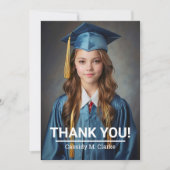 Minimalistische foto 8e klas Afstuderen dank u Bedankkaart (Voorkant)