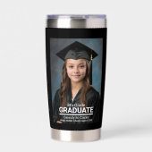 Minimalistische foto 8e klas Afstuderen Geïsoleerde Drinkbeker (Voorkant)