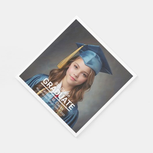 Minimalistische foto 8e klas Afstuderen Servet (Hoek)