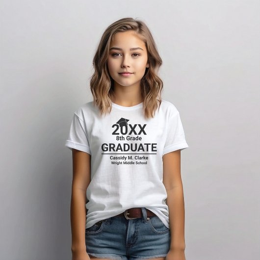 Minimalistische foto 8e klas Afstuderen T-shirt
