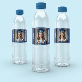 Minimalistische foto 8e klas Afstuderen Waterfles Etiket