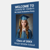 Minimalistische foto 8e klas Afstuderen welkomstbo Acryl Bord (Hoek)