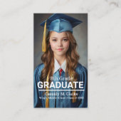 Minimalistische foto 8e rang Afstudeerder Behuizin Visitekaartje (Voorkant)