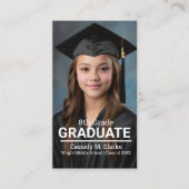 Minimalistische foto 8e rang Afstudeerder Behuizin Visitekaartje (Voorkant)