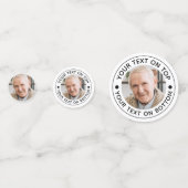 Minimalistische Foto Aangepaste Tekstkleuren Tabel Confetti (Voorkanten)