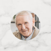 Minimalistische Foto Aangepaste Tekstkleuren Tabel Confetti (Kleine voorkant)