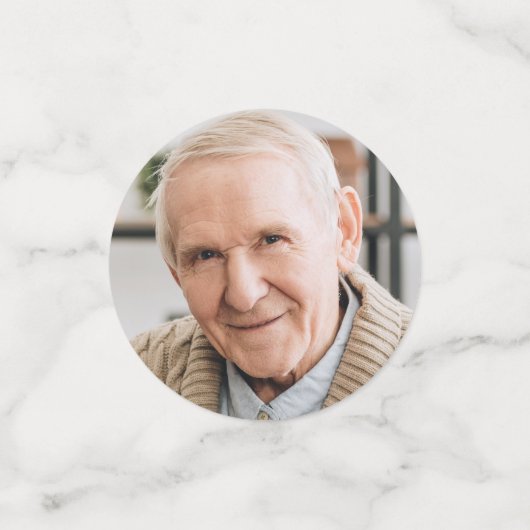 Minimalistische Foto Aangepaste Tekstkleuren Tabel Confetti (Kleine voorkant)