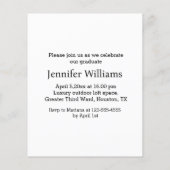 Minimalistische foto afstuderen 2025 feestuitnodig (Achterkant)