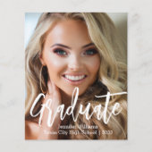 Minimalistische foto afstuderen 2025 feestuitnodig (Voorkant)