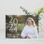 Minimalistische foto Afstuderen Aankondiging (Staand voorkant)