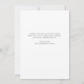 Minimalistische foto Baby shower cadeau flat Bedankkaart (Achterkant)