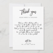 Minimalistische foto bedankkaarten bedankkaart (Achterkant)