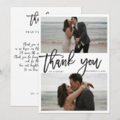 Minimalistische foto bedankkaarten bedankkaart (Voorkant / Achterkant)