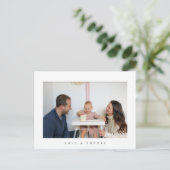 minimalistische foto bedankt je verjaardagskaart b briefkaart (Staand voorkant)