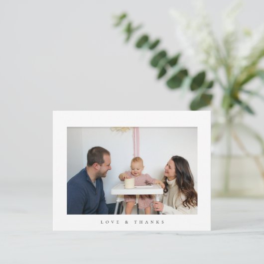 minimalistische foto bedankt je verjaardagskaart b briefkaart (Staand voorkant)