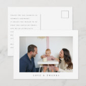 minimalistische foto bedankt je verjaardagskaart b briefkaart (Voorkant / Achterkant)