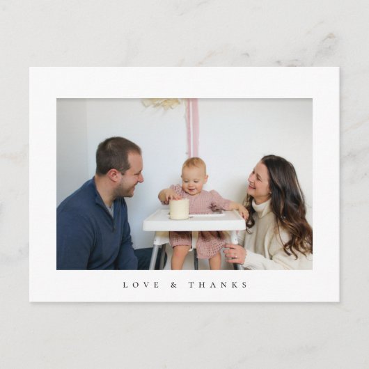 minimalistische foto bedankt je verjaardagskaart b briefkaart (Voorkant)