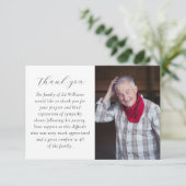 Minimalistische foto begrafenis bedankkaart (Staand voorkant)