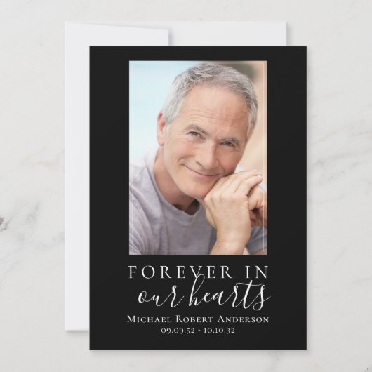 Minimalistische foto begrafenis orde van dienst Ka Kaart (Voorkant)