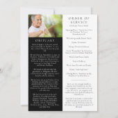 Minimalistische foto begrafenis orde van dienst Ka Kaart (Achterkant)