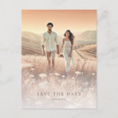 Minimalistische foto bewaar de datum briefkaart (Voorkant)