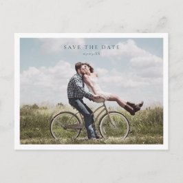 Minimalistische foto bewaar de datum briefkaart