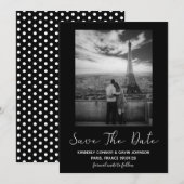 Minimalistische foto Bewaar de datum zwart-wit Save The Date (Voorkant / Achterkant)