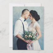 Minimalistische foto Black White Weddenschap Harte Kaart (Achterkant)