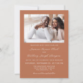 Minimalistische Foto Boog Collage Terracotta bruil Kaart (Achterkant)