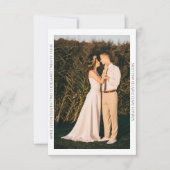 Minimalistische foto boog moderne bruiloft dank u bedankkaart (Voorkant)