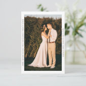 Minimalistische foto boog moderne bruiloft dank u bedankkaart (Staand voorkant)