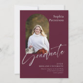 Minimalistische foto Bourgondië grijs Aankondiging (Voorkant)