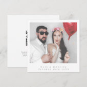 Minimalistische foto bruiloft Bewaar de datum Kaart (Voorkant / Achterkant)