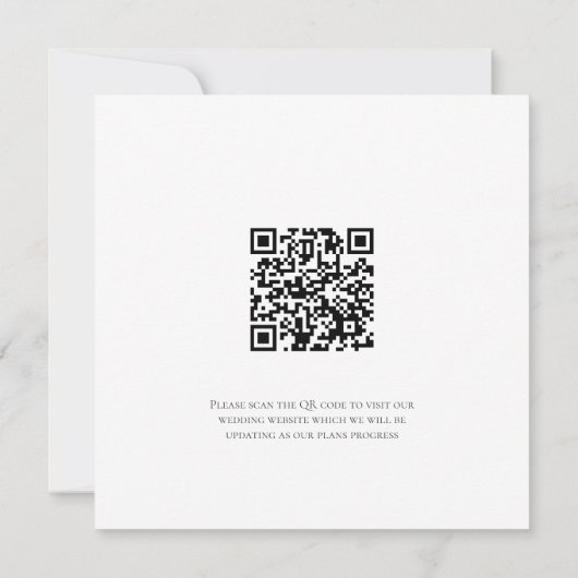 Minimalistische foto bruiloft Bewaar de datum Kaart (Achterkant)