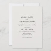 Minimalistische foto bruiloft kaart (Achterkant)