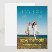 Minimalistische foto bruiloft save the date (Voorkant / Achterkant)