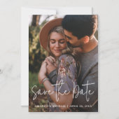 Minimalistische foto bruiloft Save the Date Magnet Magnetische Uitnodiging (Voorkant)