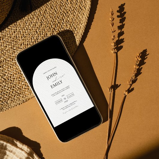 Minimalistische foto bruiloft uitnodiging | Modern