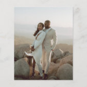 Minimalistische foto budget bruiloft Save the Date (Achterkant)
