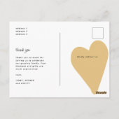 Minimalistische foto collage Baby shower dank u Briefkaart (Achterkant)