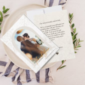 Minimalistische foto collage bruiloft dank u kaart