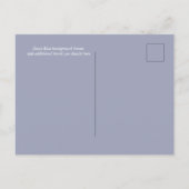 Minimalistische FOTO DANKJEWEL Stofblauw Briefkaart (Achterkant)