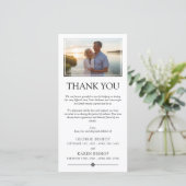 Minimalistische foto dubbele sympathie dank u bedankkaart (Staand voorkant)
