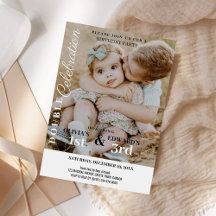 Minimalistische foto Dubbele viering Verjaardag