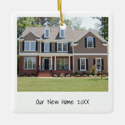 Minimalistische foto Eenvoudig Modern Nieuw Huis Keramisch Ornament (Voorkant)